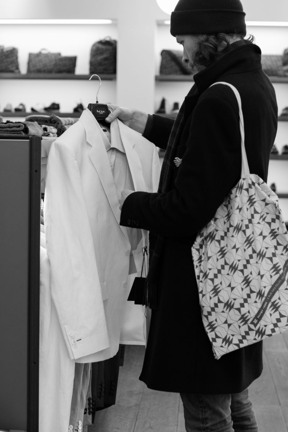 White linen suit at Paul Smith White linen suit at Paul Smith